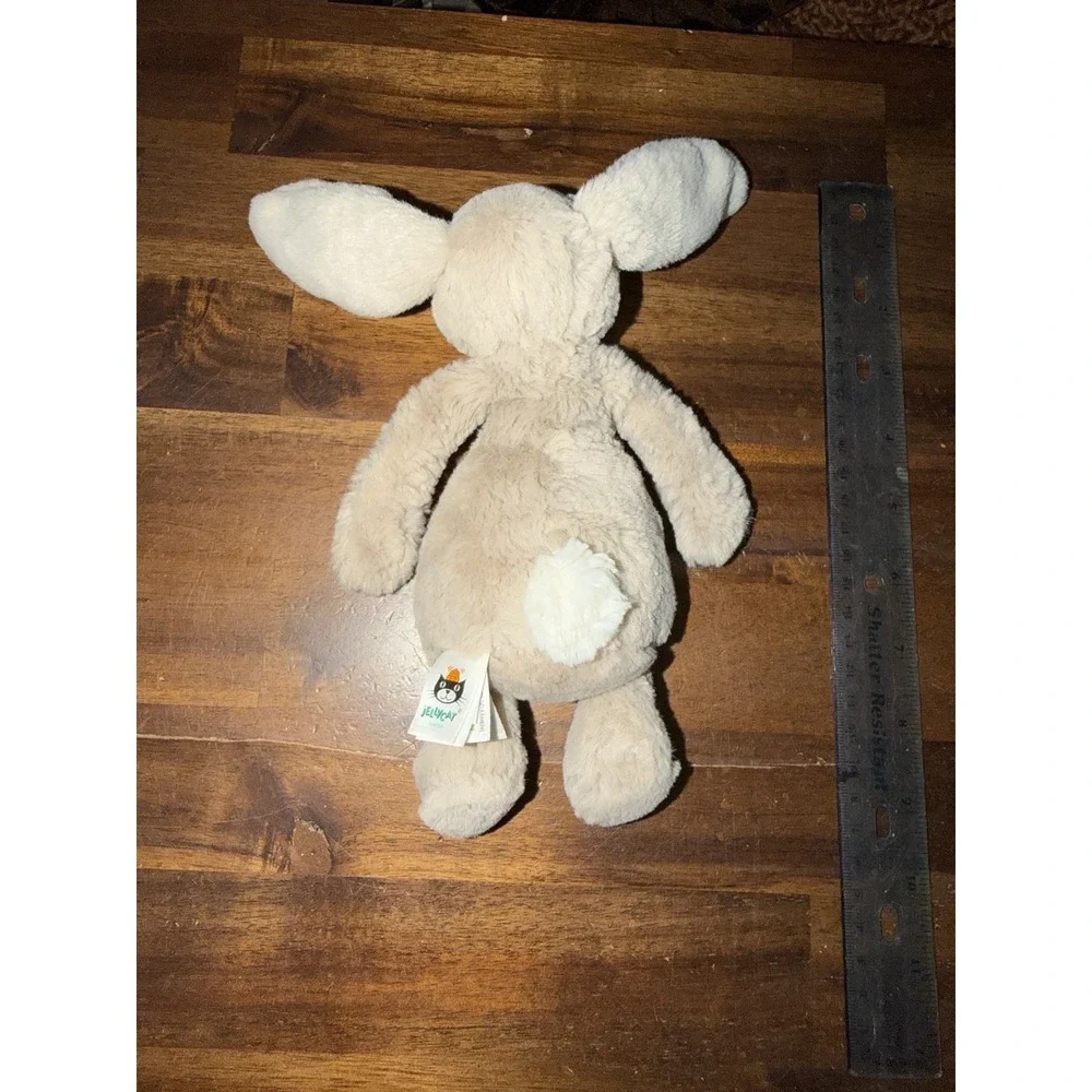 Jellycat Bashful Tan Bunny Plush Small Mini London Stuffed Toy Animal 8